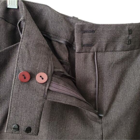 Tahari Women Suit Dress Pant Gray 16 Stretch Straight Leg Career Modern Neutral - Picture 7 of 15